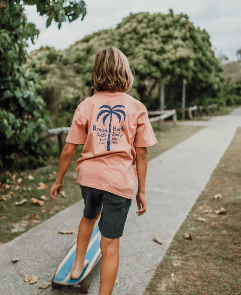 Byron Palm Loco Kids Tee | Rose