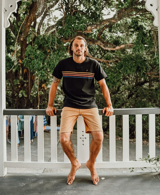 Heavy Island Tee | Black-Golden Breed