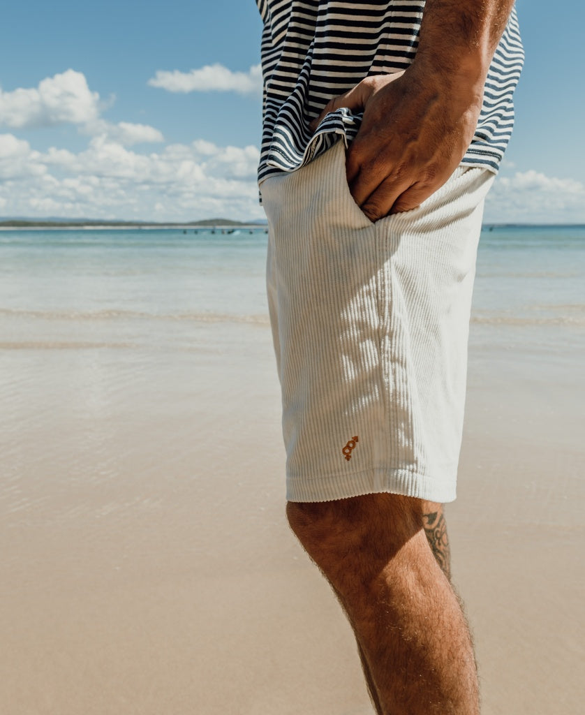 Golden Breed Floyd Elastic Waist Walkshort | Off White - Shorts