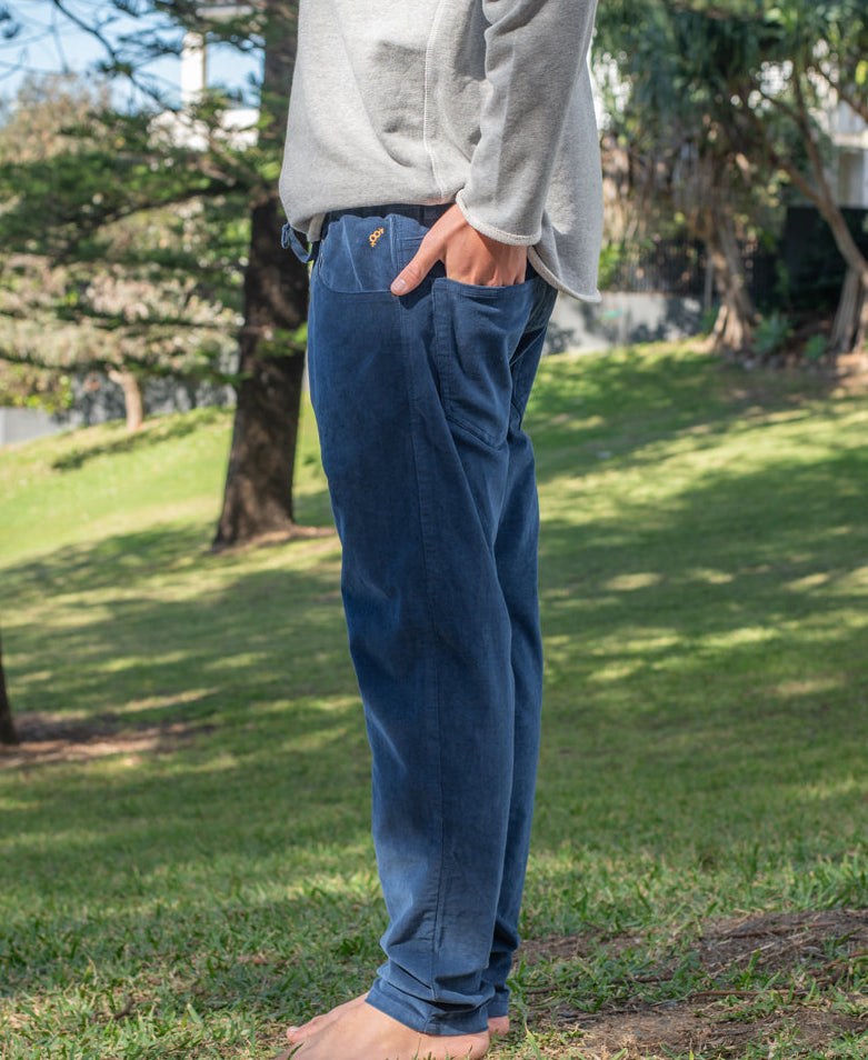 Golden Breed Catch Stretch Cord Pant | V.Navy - Trousers