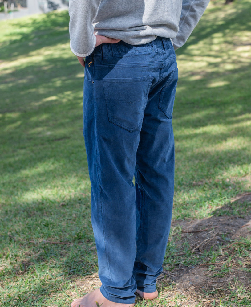 Golden Breed Catch Stretch Cord Pant | V.Navy - Trousers