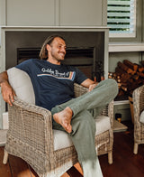 Retro Tee | Navy-Golden Breed