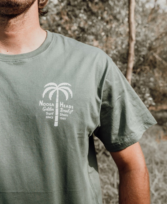 Noosa Palm Loco Tee | Khaki