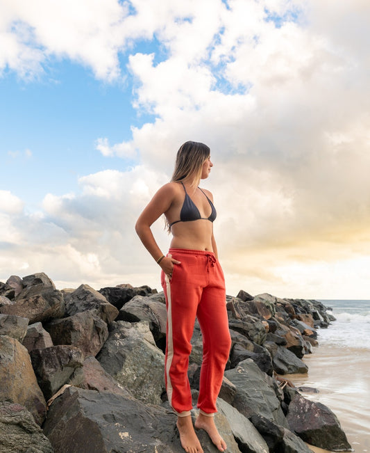 Retro Crunchie T/P | Wash Red/Beige