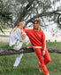 Koby Ringer Sweat | Wash Red/Beige