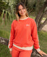 Koby Ringer Sweat | Wash Red/Beige