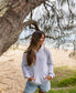 Chessie Hoodie | White Misty/Surf Green