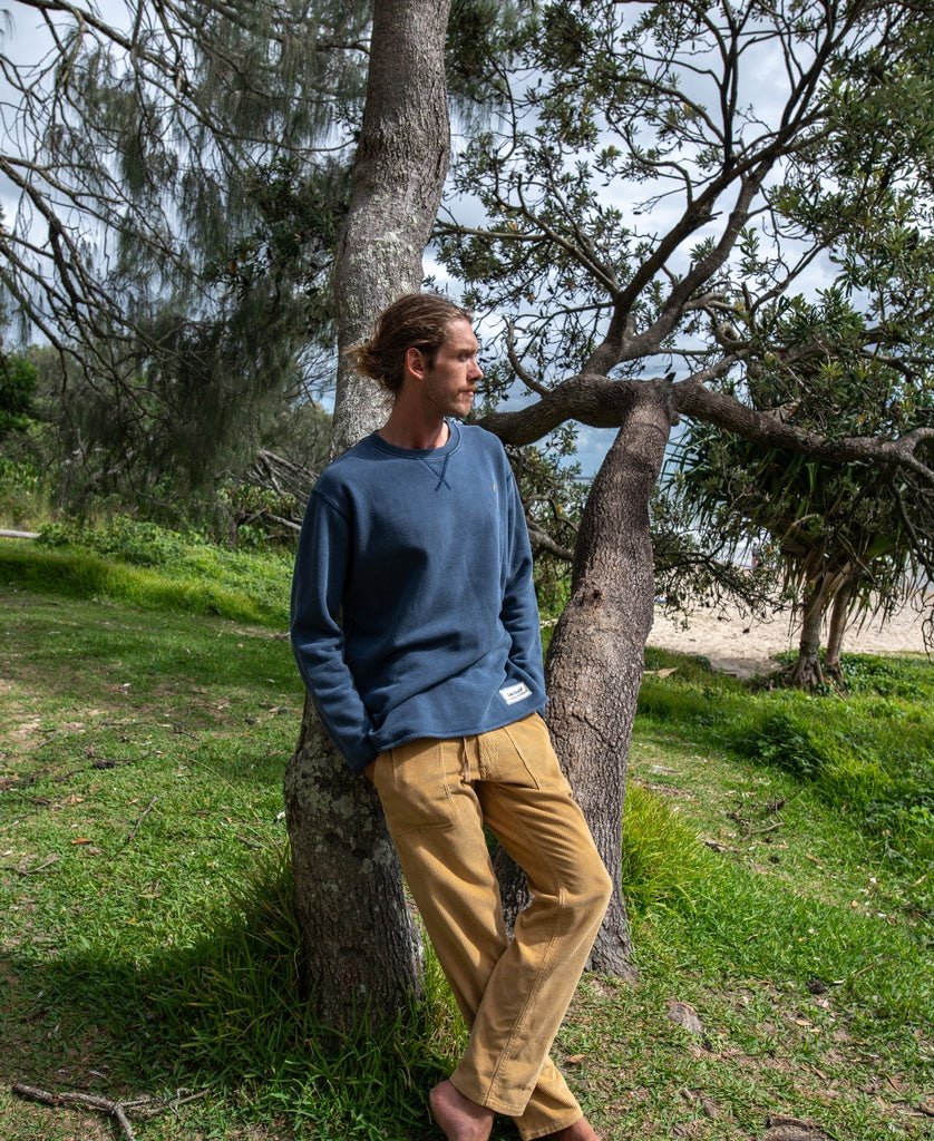 Rev Sweater | Vintage Navy-Golden Breed