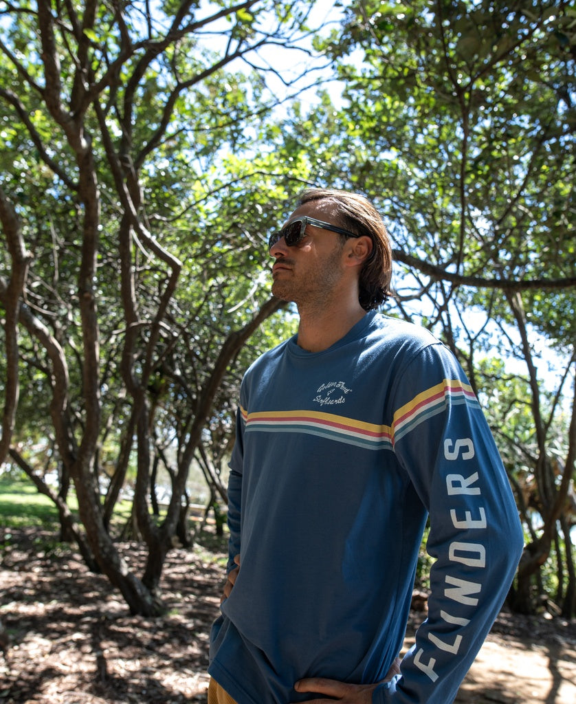 Flinders Cali LS Tee | Blue-Golden Breed