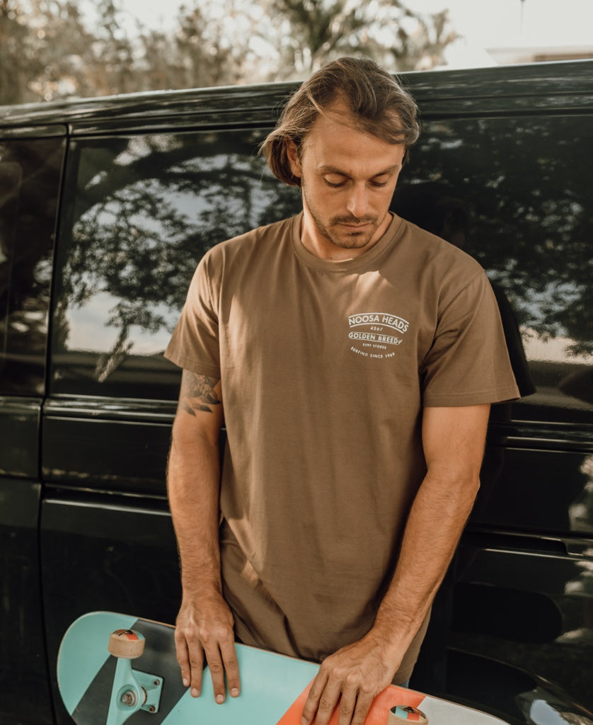 Noosa Boards Tee | Wash Brown