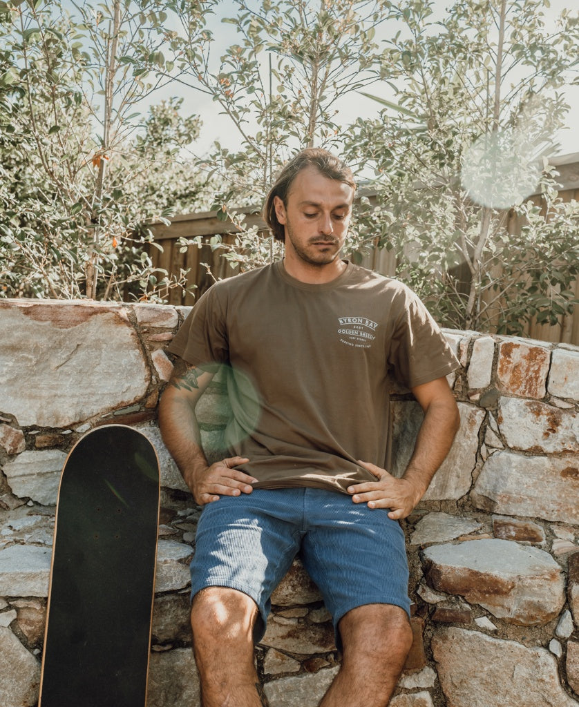 Byron Boards Tee | Wash Brown