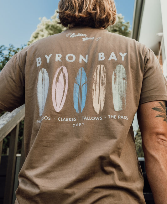 Byron Boards Tee | Wash Brown