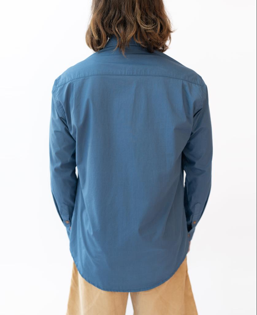 Grid Long Sleeve Shirt | Blue - Golden Breed