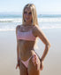 Kellie Tie Side Bottom | Pink Houndstooth
