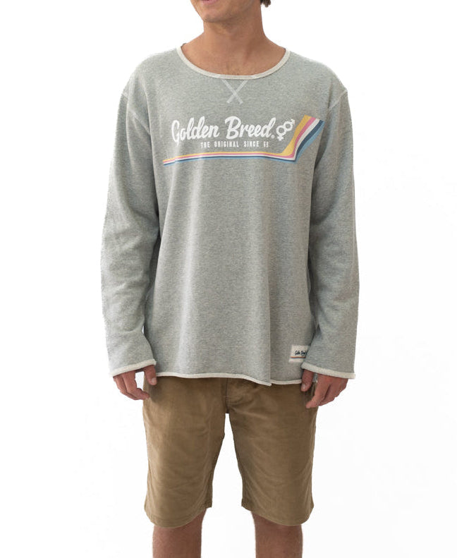 Golden Breed Retro Rag Top | Grey Marle - Sweatshirts