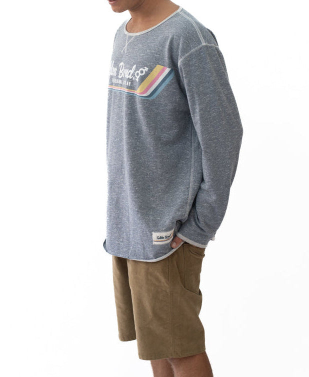 Golden Breed Retro Rag Top | Navy Marle - Sweatshirts