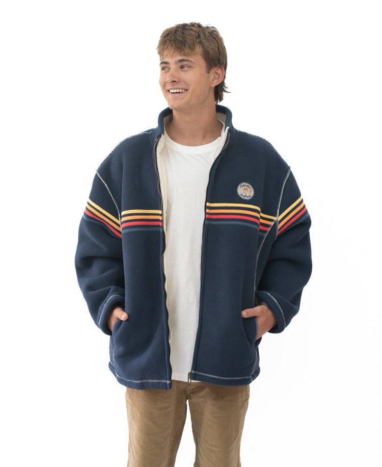 Golden Breed Reef Bonded Sherpa Jacket | Navy - Coats & Jackets