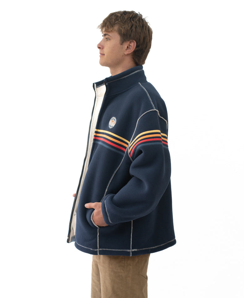 Golden Breed Reef Bonded Sherpa Jacket | Navy - Coats & Jackets