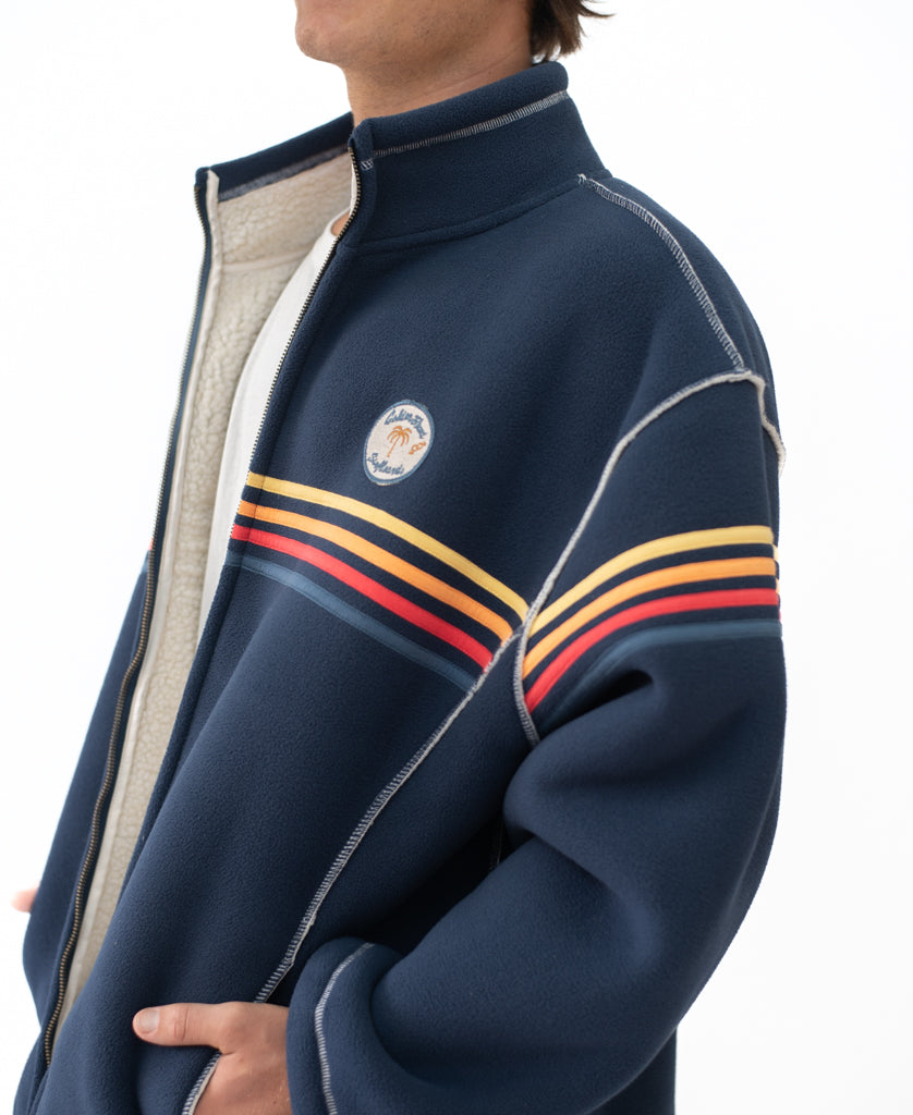 Golden Breed Reef Bonded Sherpa Jacket | Navy - Coats & Jackets
