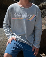 Golden Breed Retro Rag Top | Grey Marle - Sweatshirts
