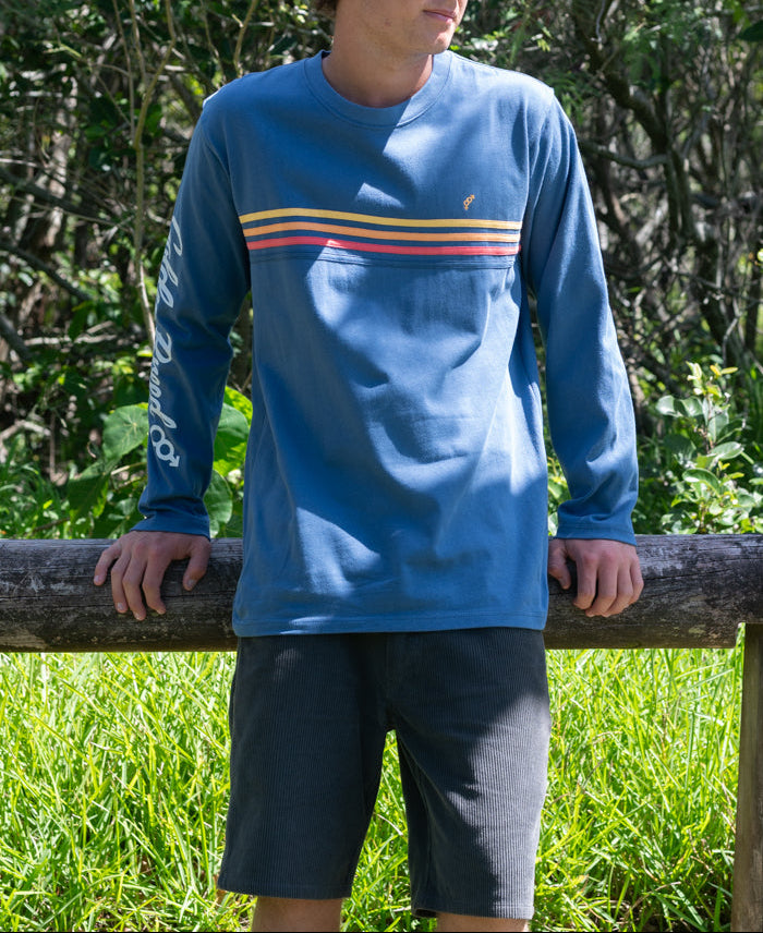 Heavy Island Long Sleeve Tee | Blue