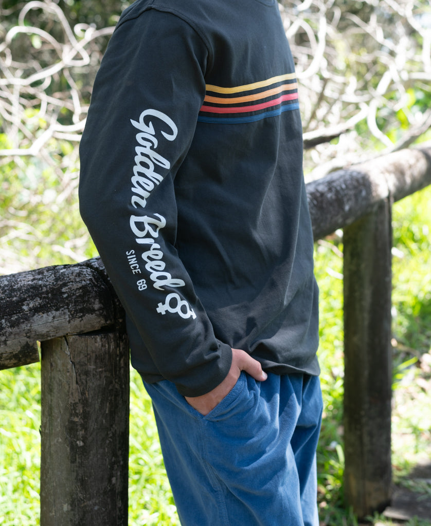 Heavy Island Long Sleeve Tee | Wash Black