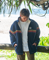 Golden Breed Reef Bonded Sherpa Jacket | Navy - Coats & Jackets
