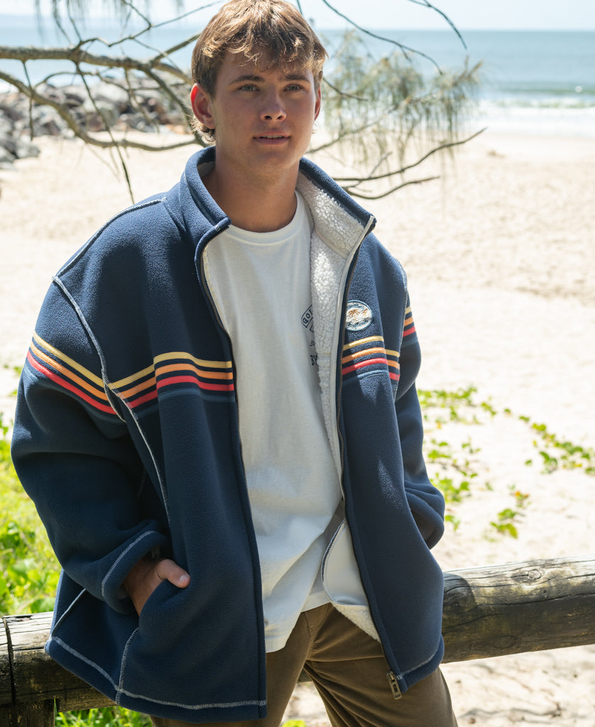 Reef Bonded Sherpa Jacket | Navy | Golden Breed