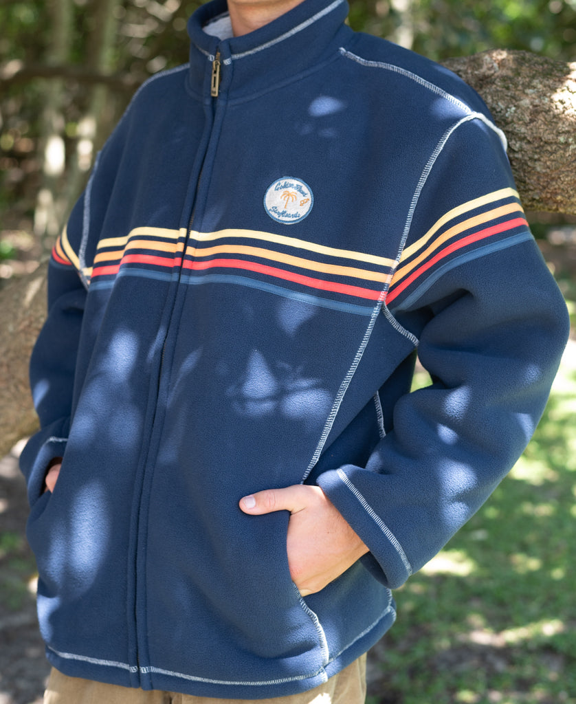 Golden Breed Reef Bonded Sherpa Jacket | Navy - Coats & Jackets