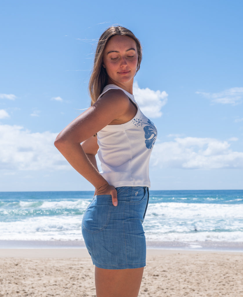 Golden Breed Rosa Hibiscus Tank - Tank Tops