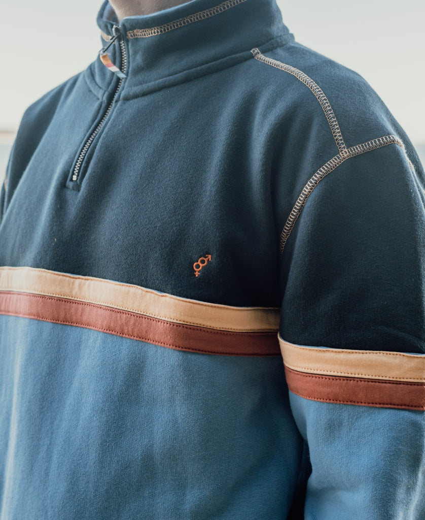 Fleece 1/4 Zip Top | Azure Blue