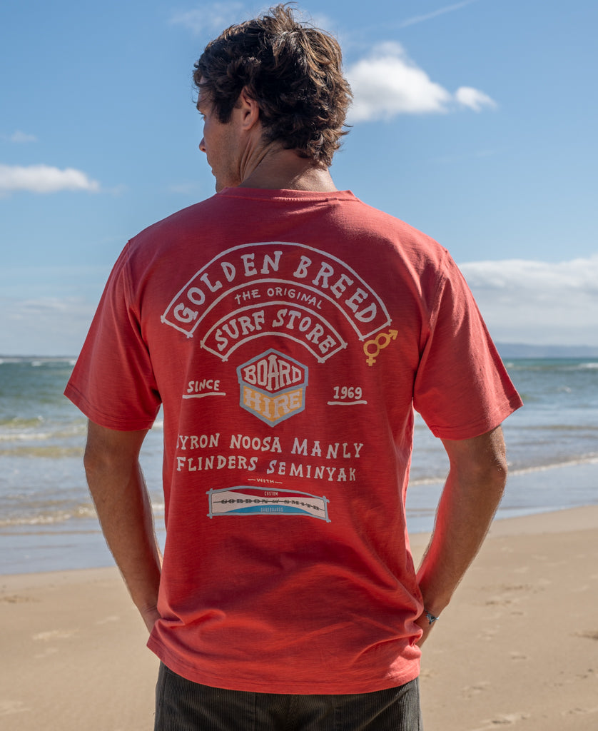Golden Breed Herring Gen2 Tee | Wash Red - T-Shirts