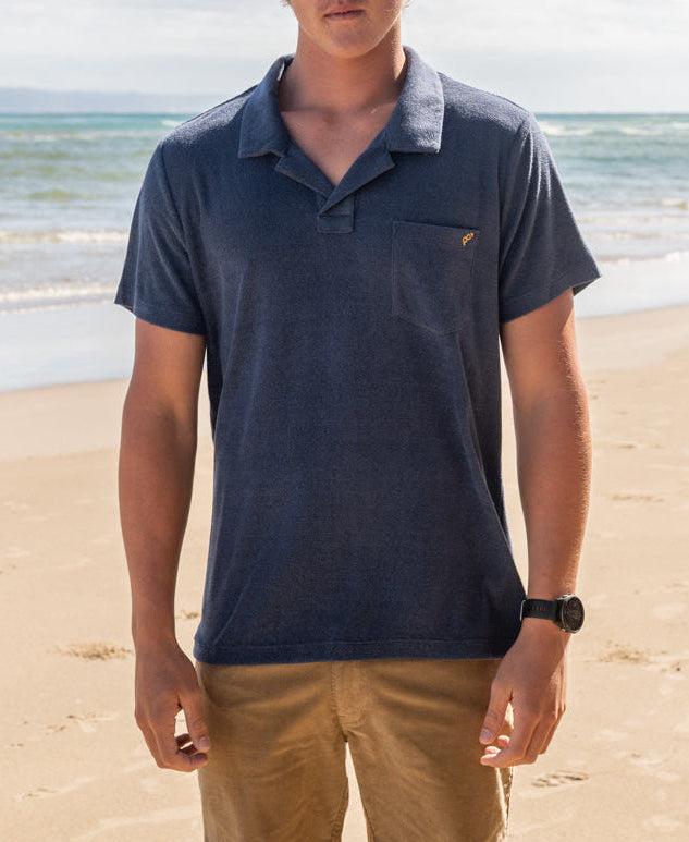 Golden Breed Vintage Polo | Vintage Navy - Polos