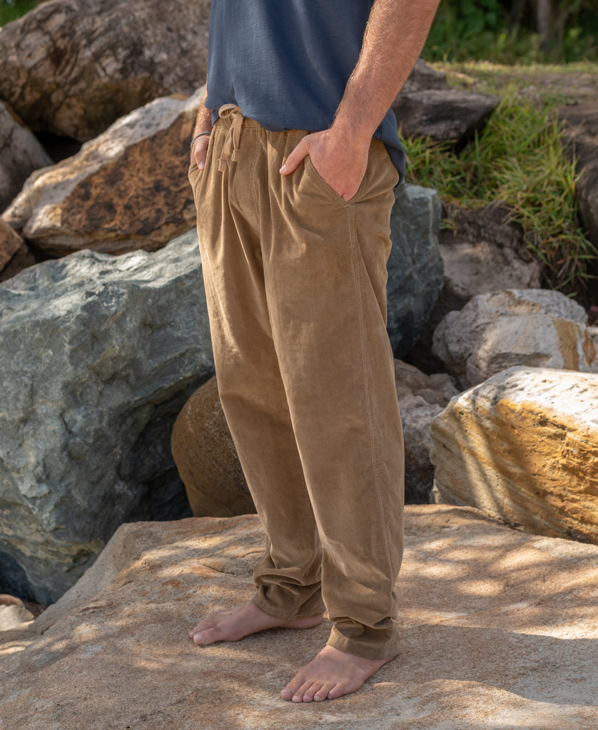 Golden Breed Fred Stretch Cord Pant | Taupe - Trousers
