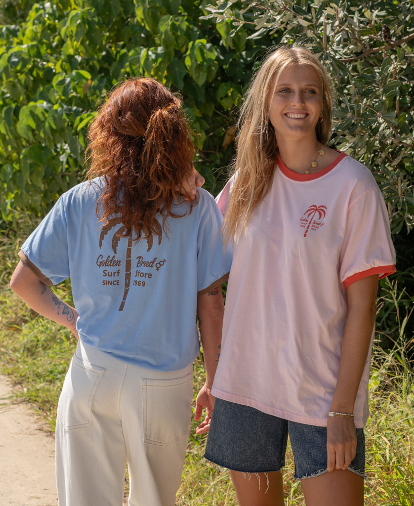Golden Breed Palm Loco Retro | Baby Pink/Wash Red - T-Shirts