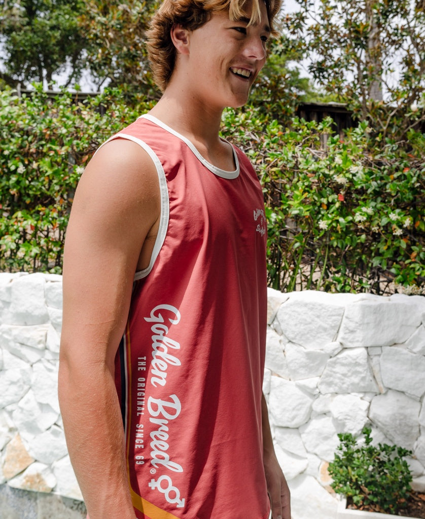 Burleigh Rash Tank | Wash Red