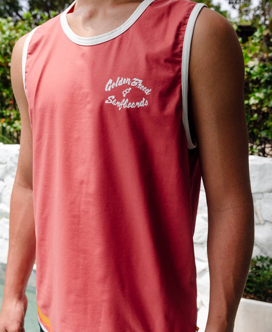 Burleigh Rash Tank | Wash Red