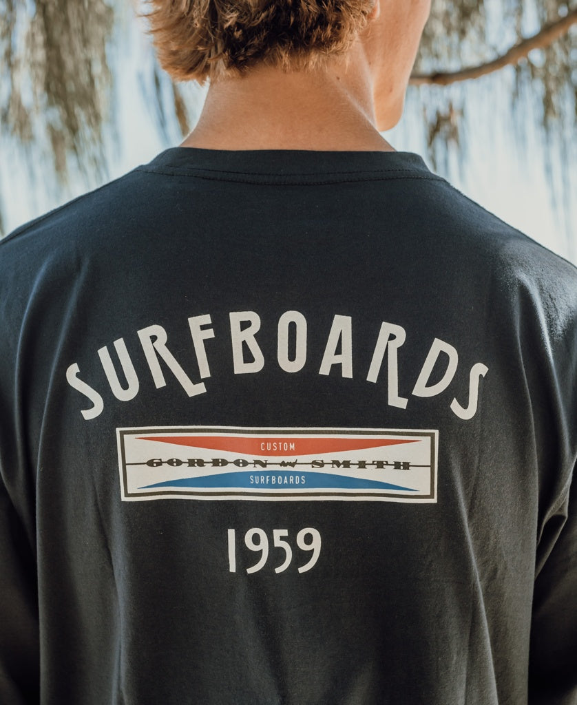 G&S Surfboard Comp LS Tee | Navy