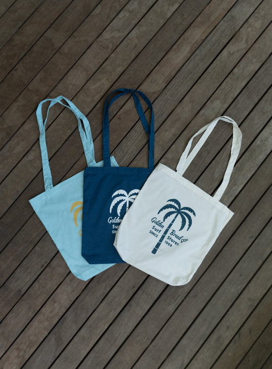 Palm Loco Tote Bag | Dark Denim-Golden Breed