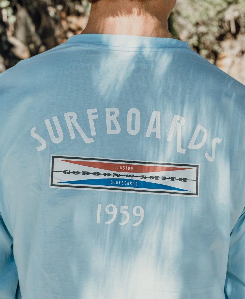 G&S Surfboards Comp LS Tee | Turquoise