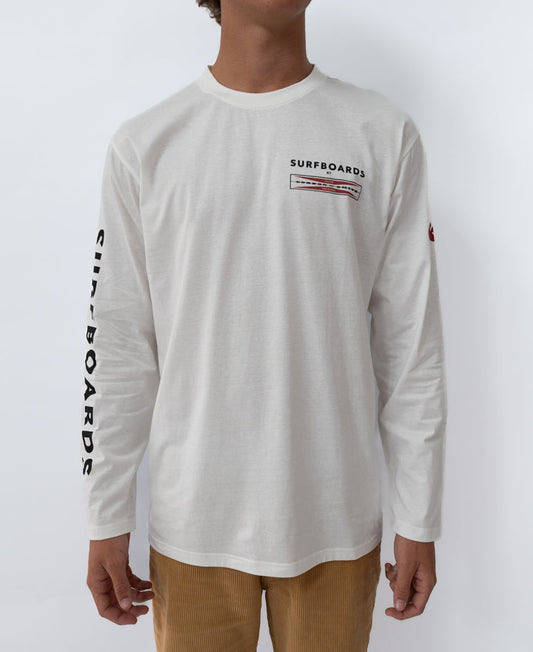 G&S Surfboard Comp LS Tee | Off White