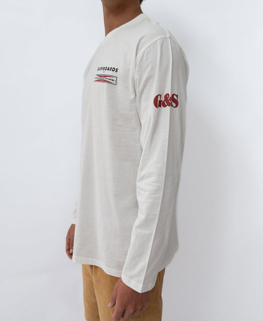 G&S Surfboard Comp LS Tee | Off White