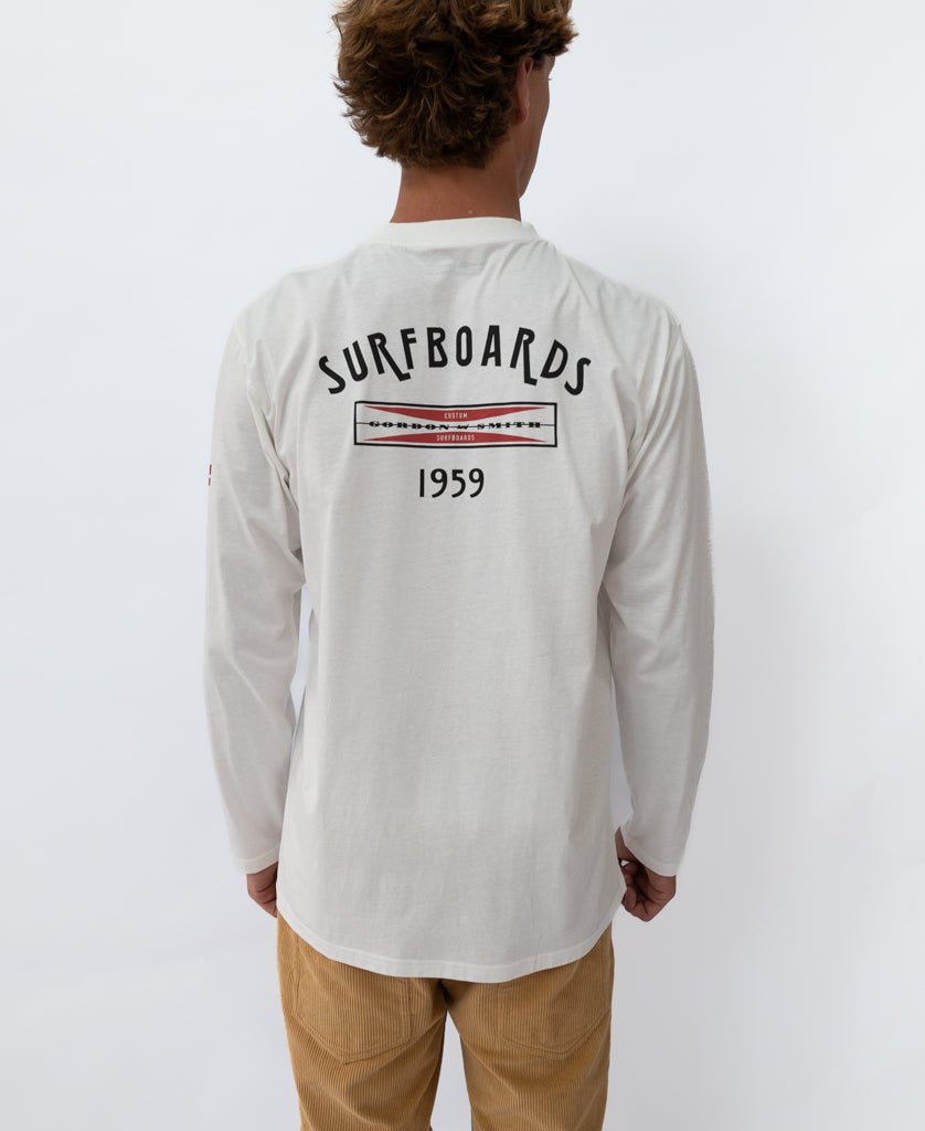 G&S Surfboard Comp LS Tee | Off White
