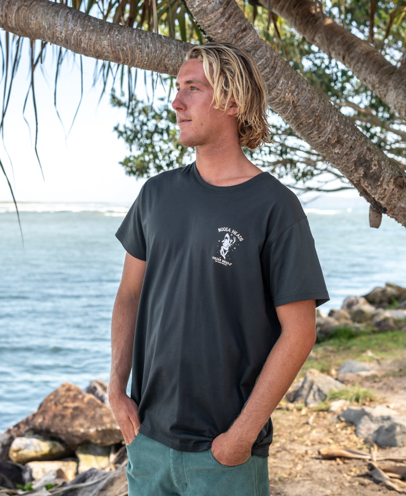 Noosa Shark Girl Tee | Wash Black
