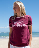 Golden Breed Stay Golden Ringer | Plum - T-Shirts