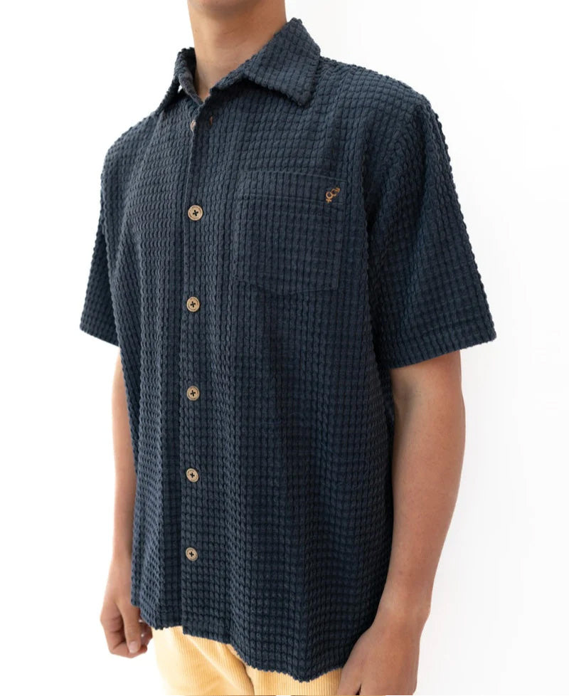 Golden Breed El Shirto Cord Shirt | Vintage Navy - Shirts