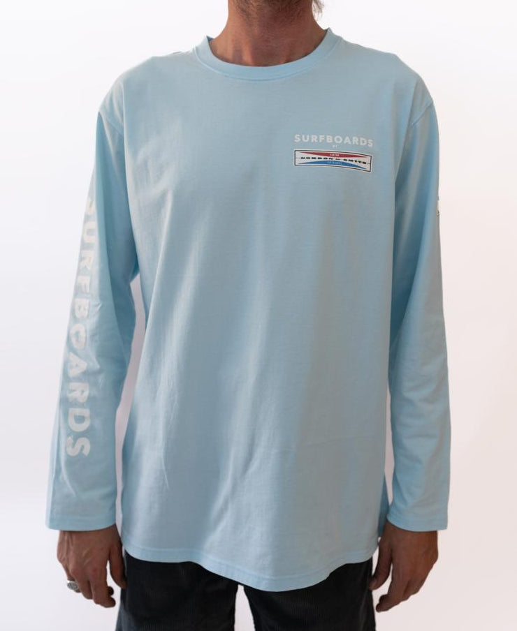 Gordon & Smith G&S Surfboards Comp LS Tee | Turquoise - T-Shirts