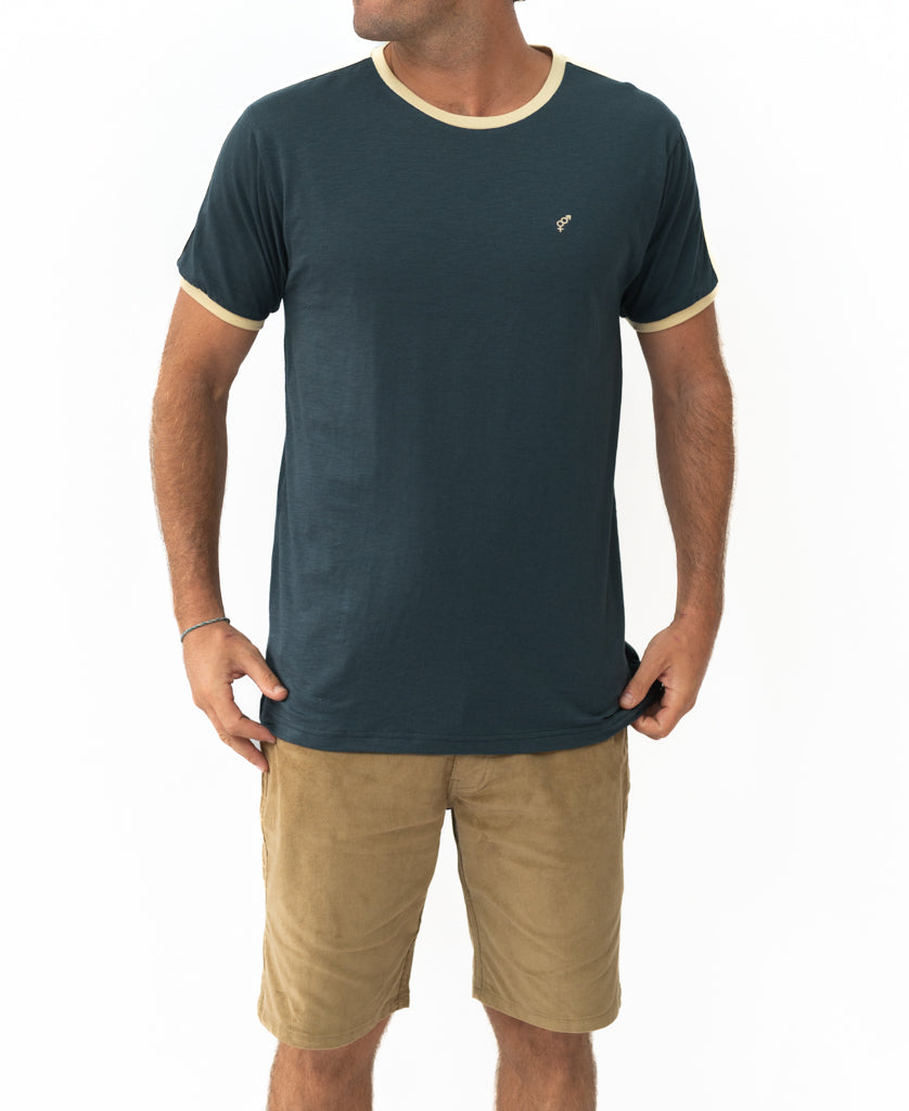 70's Ringer Tee | Navy