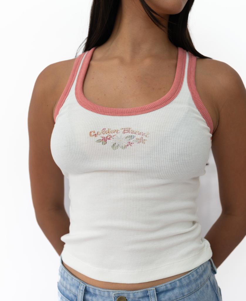 Aloha Ringer Tank | White