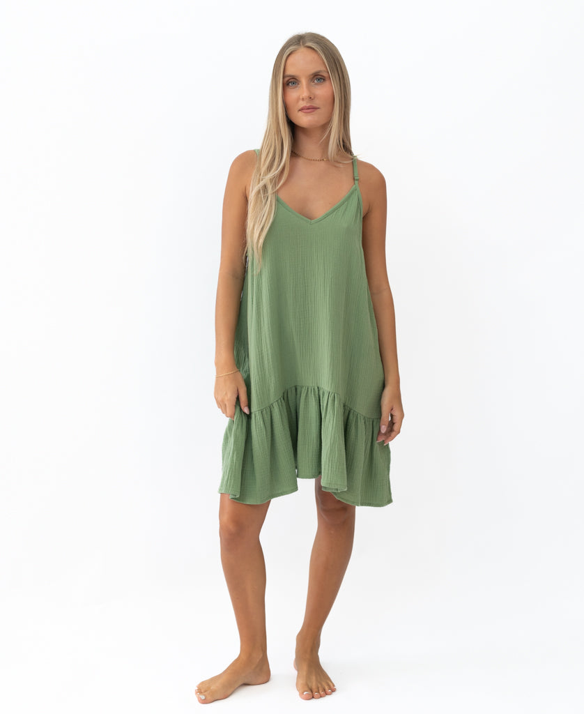 Golden Breed Amy Dress | Moss - Dresses